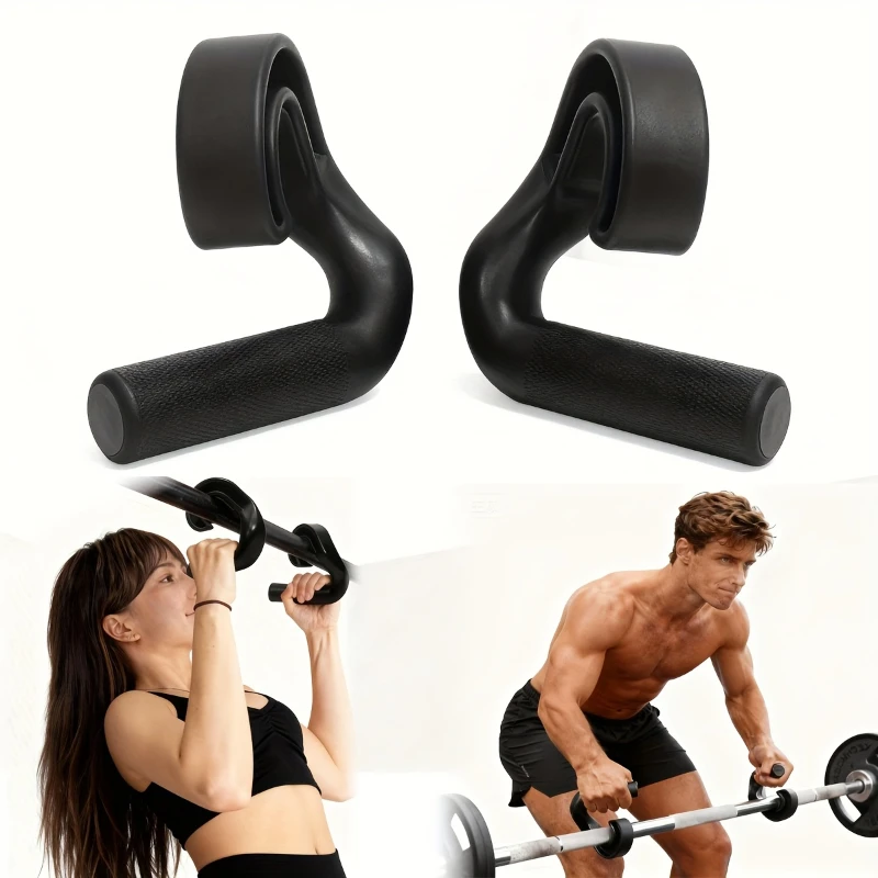 Agarraderas Ergonómicas Multifuncionales para Barra de Dominadas, Antideslizantes, para Dominadas, Peso Muerto y Entrenamiento con Bandas de Resistencia, Ajuste Universal