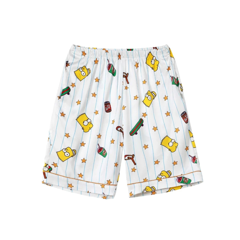 Neue The Simpsons Bart Homer Marge Sommer-Pyjamas für Paare, bequeme und atmungsaktive Kurzarm- und Shorts-Homewear – Detail 3