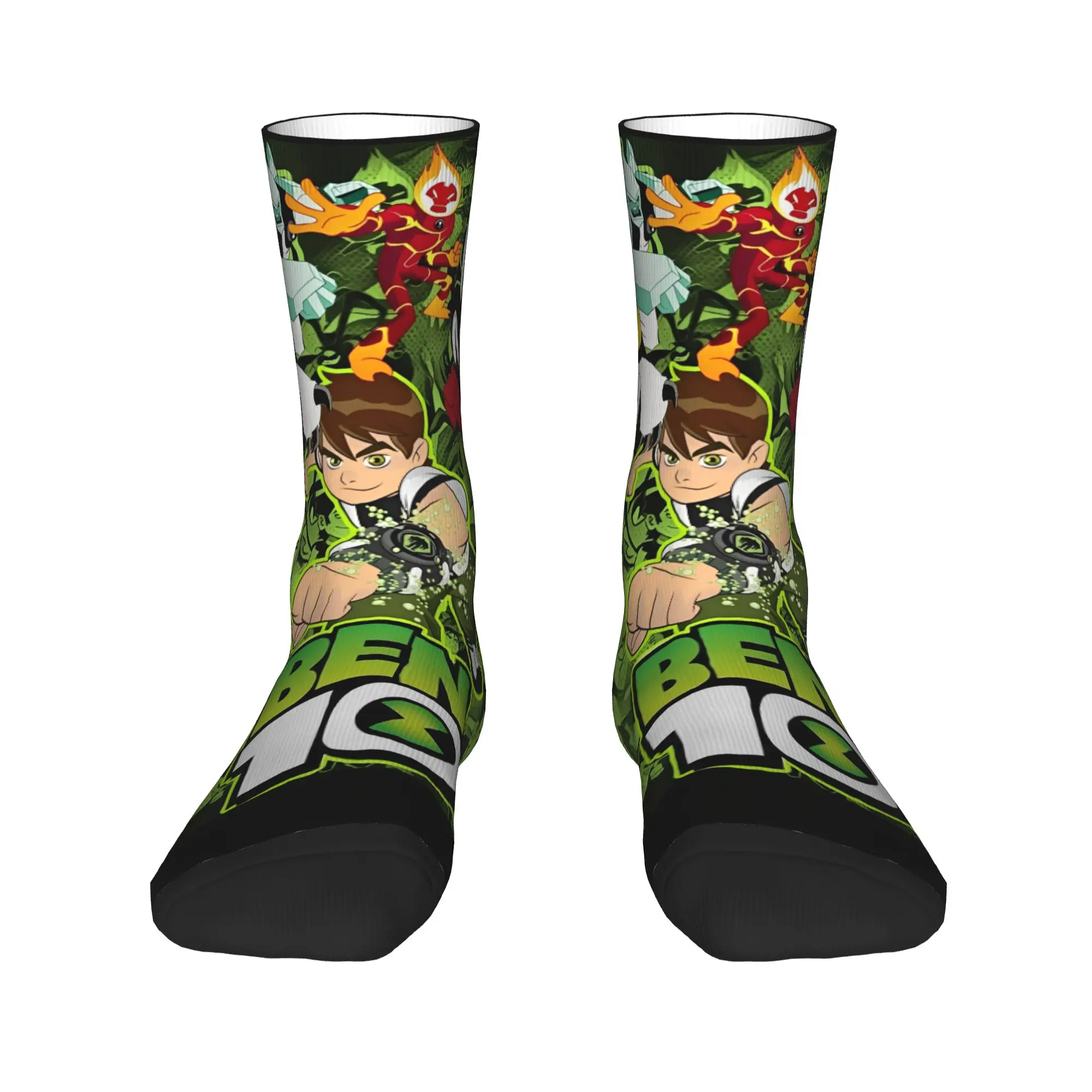 Ben 10 Omnitrix Unleashed Stockings  Leisure Socks Unisex Men Quality Socks Winter Skateboard Design Anti Skid