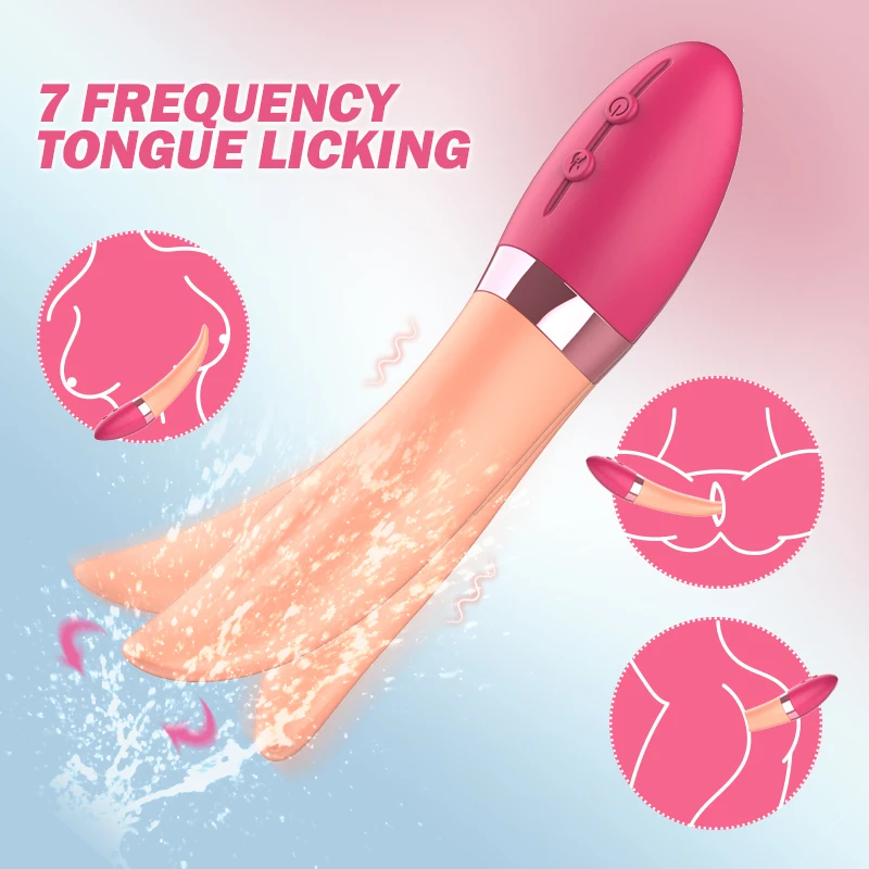 LICKLIP 3in1 Realistic Tongue Vibrator Clitoris Nipple Stimulator Swing Heating Soft Dildo Vibrators Adult Sex Toys For Women