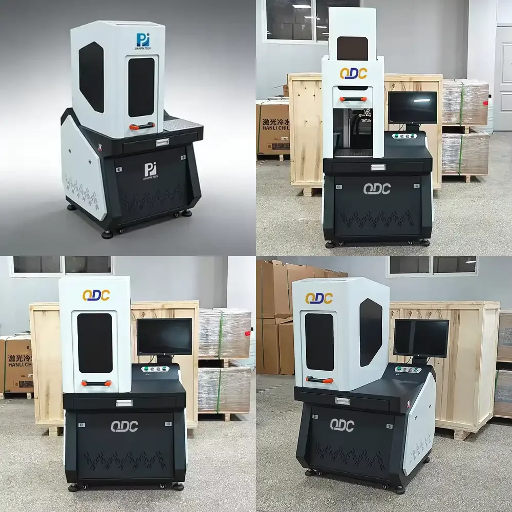 Enclosed Fiber Marking Machine 20W 30W 50W 60W for CNC engraving machine for metal plastic wood for EzCad2