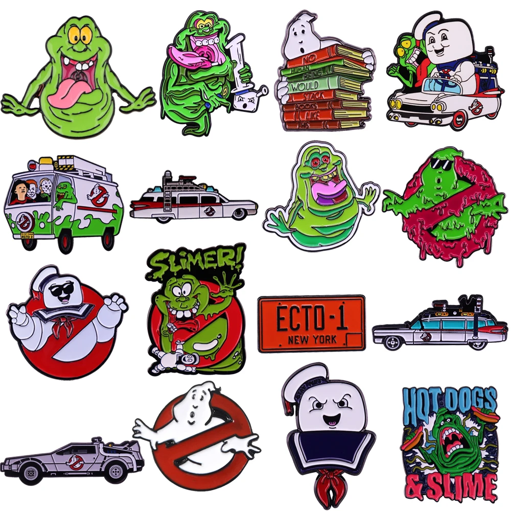 Halloween Horror Movie Pins Cool Adventure Brooches Clothes Backpack Lapel Cosplay Badges Fashion Jewelry Accessories Gifts