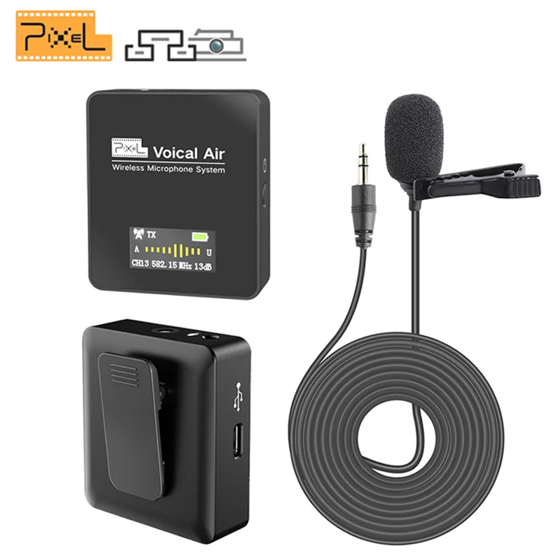 Pixel Voical Air Wireless Lavalier Microphone Mobile Phone Radio Bluetooth Noise Reduct Mic for Interview Recording Tiktok