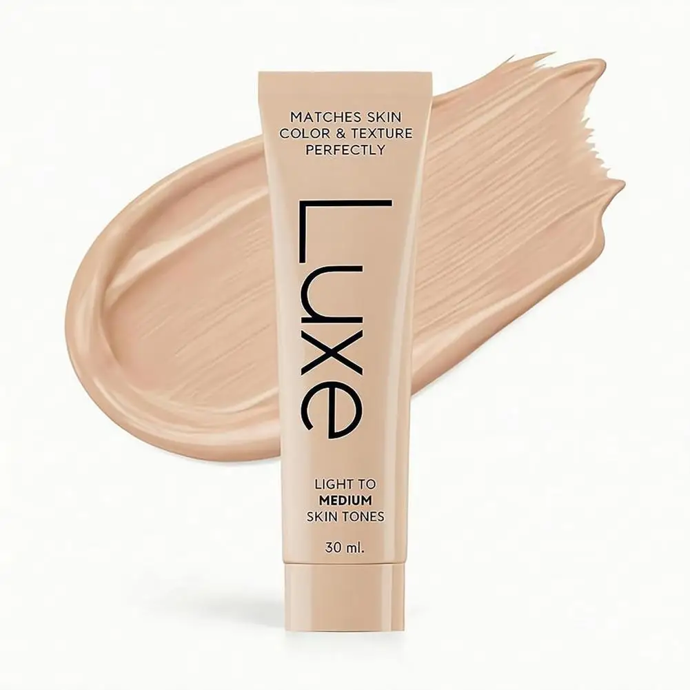 Luxe Skin Tone Matching Foundation, Magic Color Changing Moisturizing Full Coverage Sunscreen Foundation Matte Finish Makeup