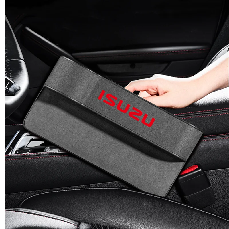 Suede Seat Side Storage Pocket for Car Seat Gap Filler Box for Isuzu D-MAX D MAX Dmax I II WFR VAN NFR ATV TROOPER