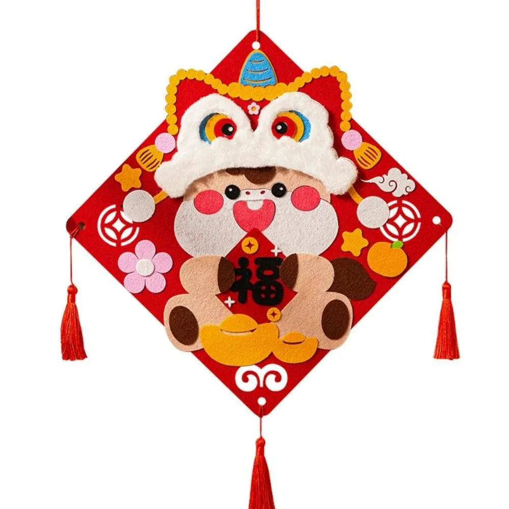 

DIY Horse Pendant Material Package Spring Festival Decor Supply Creative Fu Character Pendant Handmade Felt Door Ornaments
