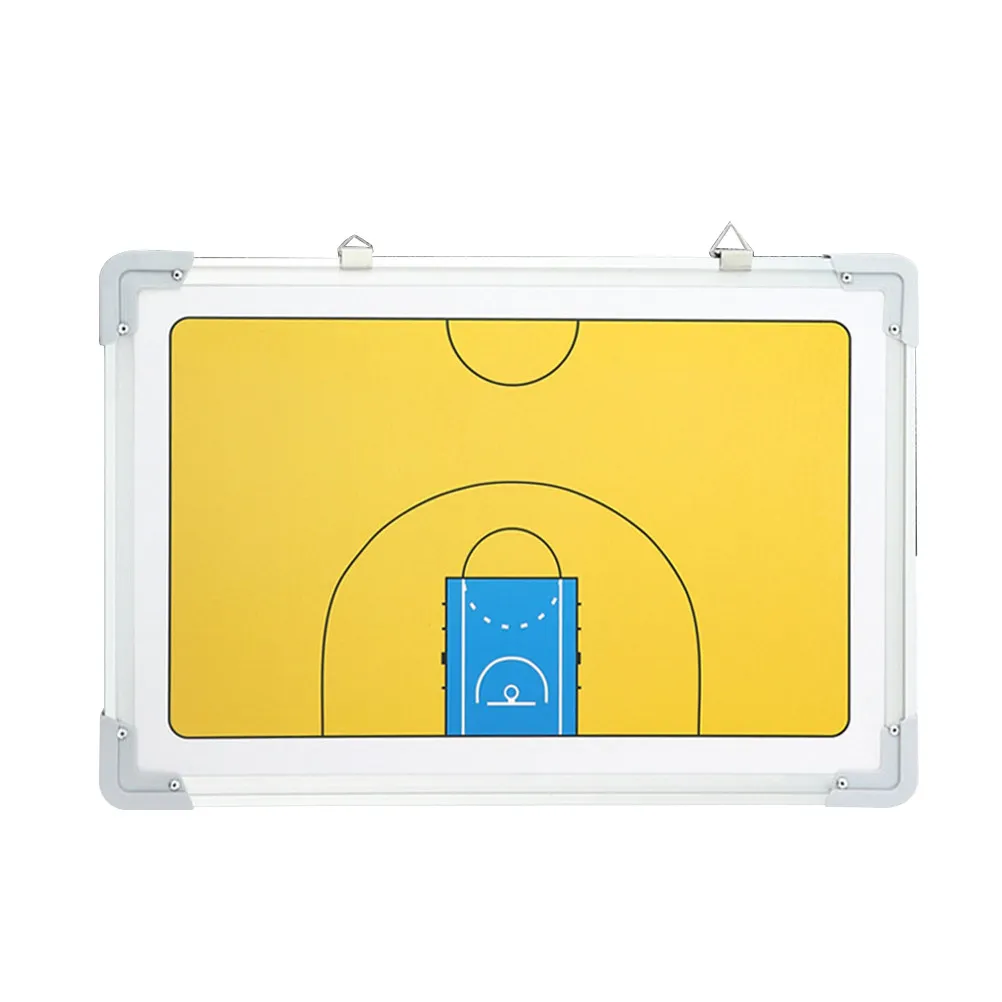 

1Set Aluminum Alloy Basketball Coaching Board Magnetic Dry Erase Training Board with Triangle Ring Hanging Design for Team Play