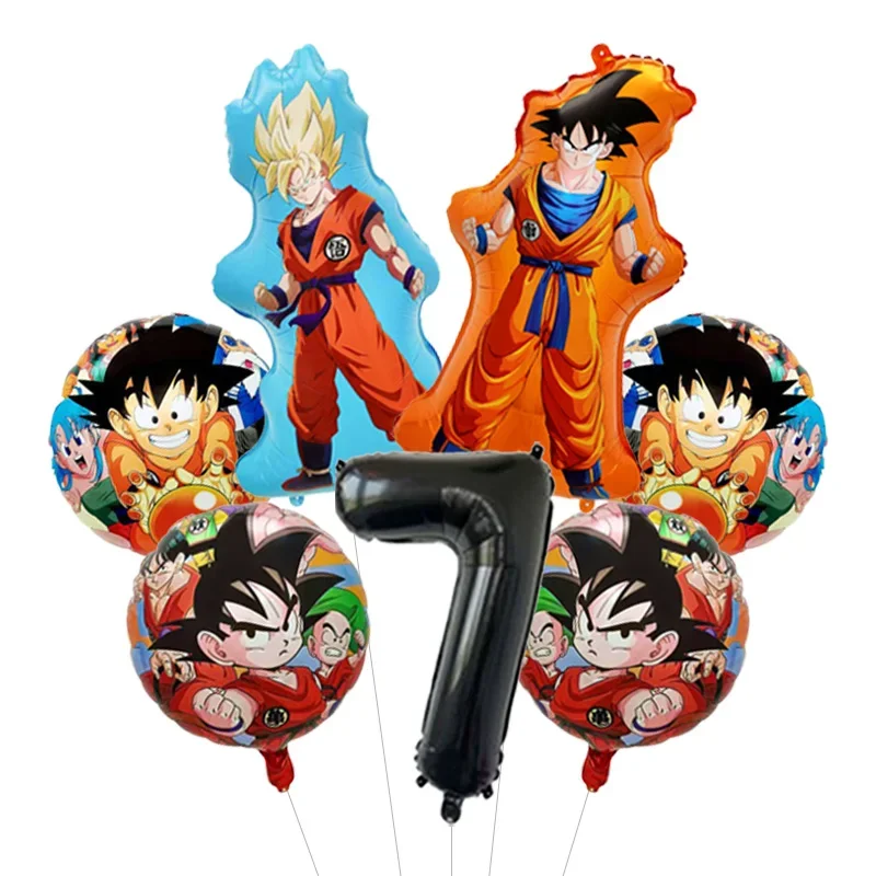 Dragon Ball Z Themen-Bachelor-Party Ballon-Set Vier-Sterne-Folienballon mit Goku-Aufdruck für Anime-Fans Feier – Detail 7