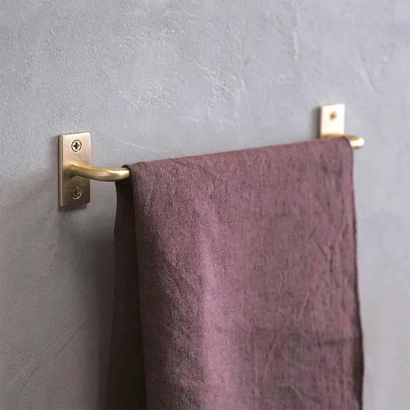 

Kitchen Bathroom Solid Brass Towel Bar,Towel Racks for Bathroom Wall Mounted, Heavy Duty Bath Hand Towel Holder Organizer