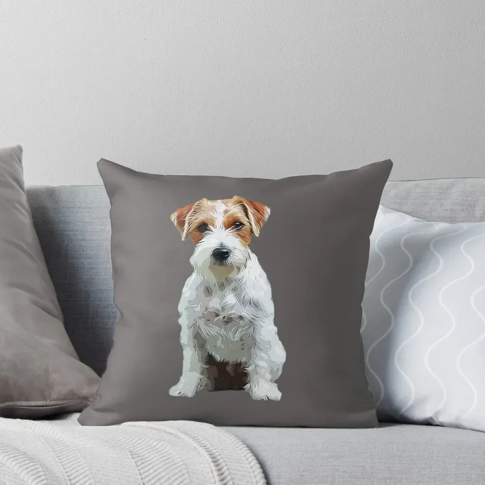 

Jack Russell Terrier Rough Coat Throw Pillow pillow cover luxury Pillow