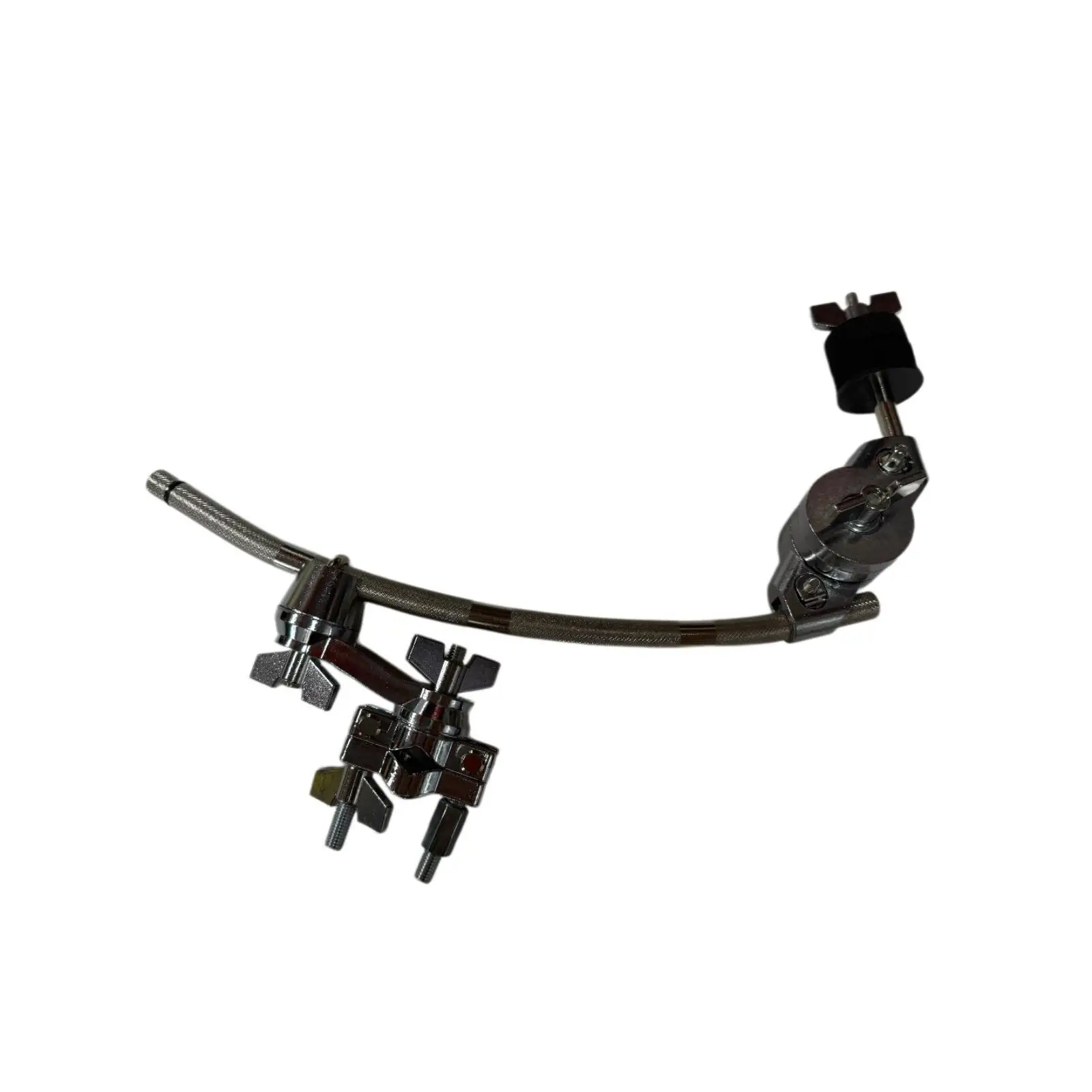 Curved Cymbal Arm Adjustable Cymbal Arm with Universal Clamp Drum Set Mounting Clamp Chrome Finish Percussion Accessory Metal