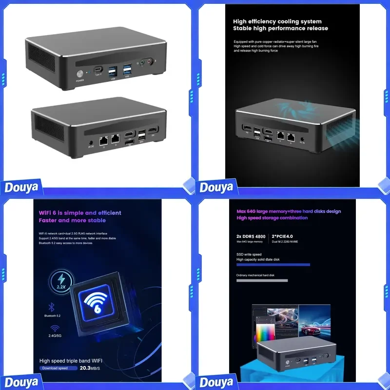 GP1 Small Home Mini PC Core I9 Manufacturer Factory Price Outdoor Travel Hotel Transportation Industrial Pocket Mini PC