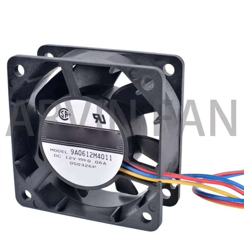 COOLING REVOLUTION 9A0612M4011 6cm 60mm 6025 60x60x25mm 12V 0.06A 3-wire Double Ball Bearing Silent Cooling Fan