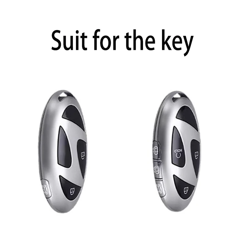 Zinc Alloy for Hyundai Ioniq 6 Grandeur GN7 KONA 2023 2024 2 3 Button Smart Remote Car Key Case Cover Fob Keychain Accessories