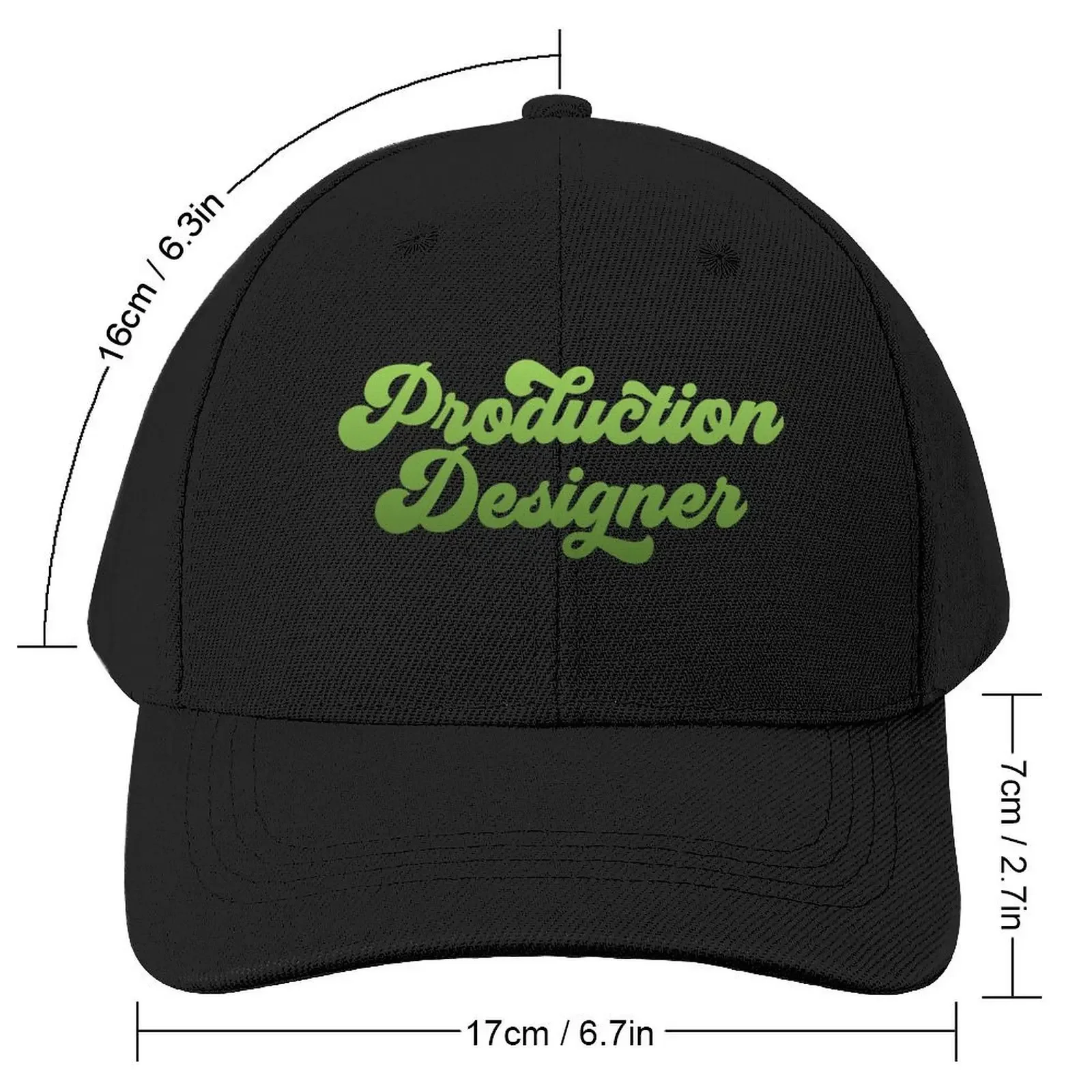 Groovy Production Designer - Lime Green Gradient Baseball Cap Hat Man For The Sun Snapback Cap Men's Hats Women's