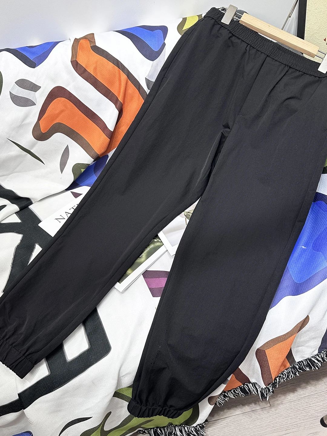 

Легкие мужские повседневные брюки для улицы, ветрозащитные, водонепроницаемые, с эластичной резинкой на талии, с манжетами, летние модные городские цвета