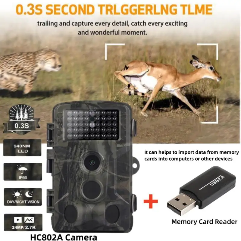 

16MP 1080P 940NM LED Wildlife Trail Camera Photo Traps Infrared Hunting Cameras HC802A Wireless Surveillance Tracking Camera