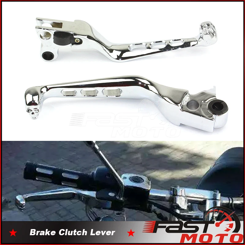 Clutch Brake Lever Handle Aluminum For Harley Touring Sportster XL883 1200 Softail Heritage Motorcycle Brake Hand Control Levers