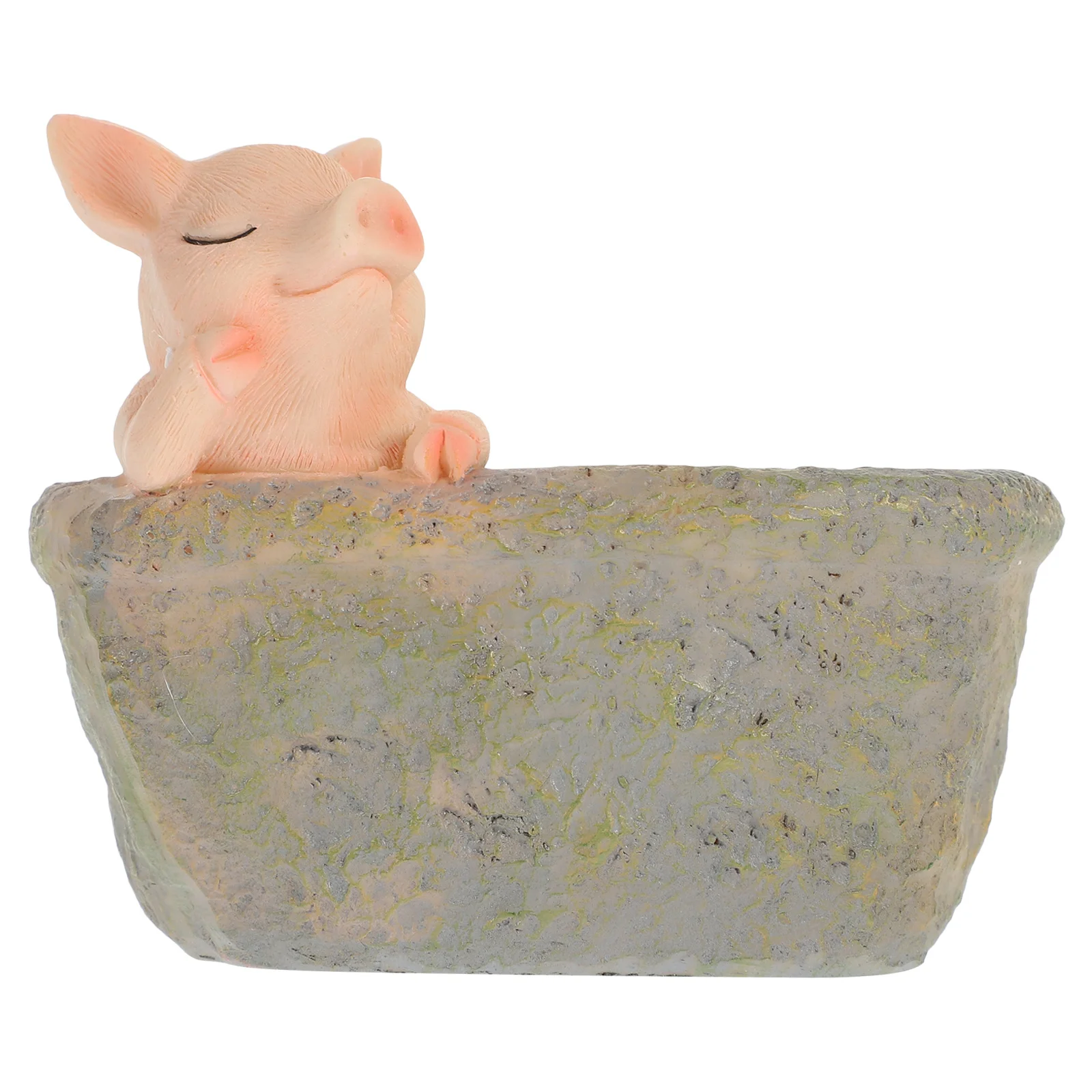 

1 Piece Mini Piggy Design Resin Succulent Planter for Cactus Indoor Garden Decor Fairy Terrarium Container Bonsai Pot