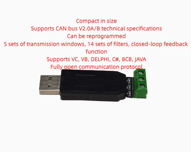 (Open source) USB to CAN debugger CAN network debugger Automotive CAN debugging bus analysis adapter