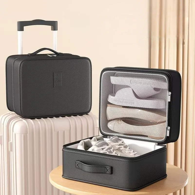 Upgrade Travel Shoe Bag Organizer Zipper Waterproof Sneakers Storage Bag Multi layer can store 3pair shoe box