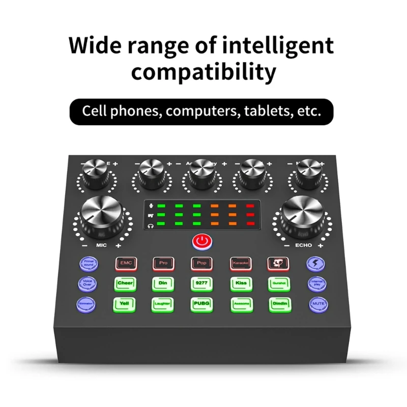 Achieve Quality Sound Sound Mixer Board Digital Sound Card Multiple Platform 24BB