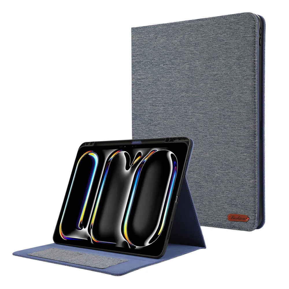 Soft Fabric Flip Stand Case for iPad Pro 13  M5 M4 13 Inch Tablet Protective Shell Cover with Stand Function