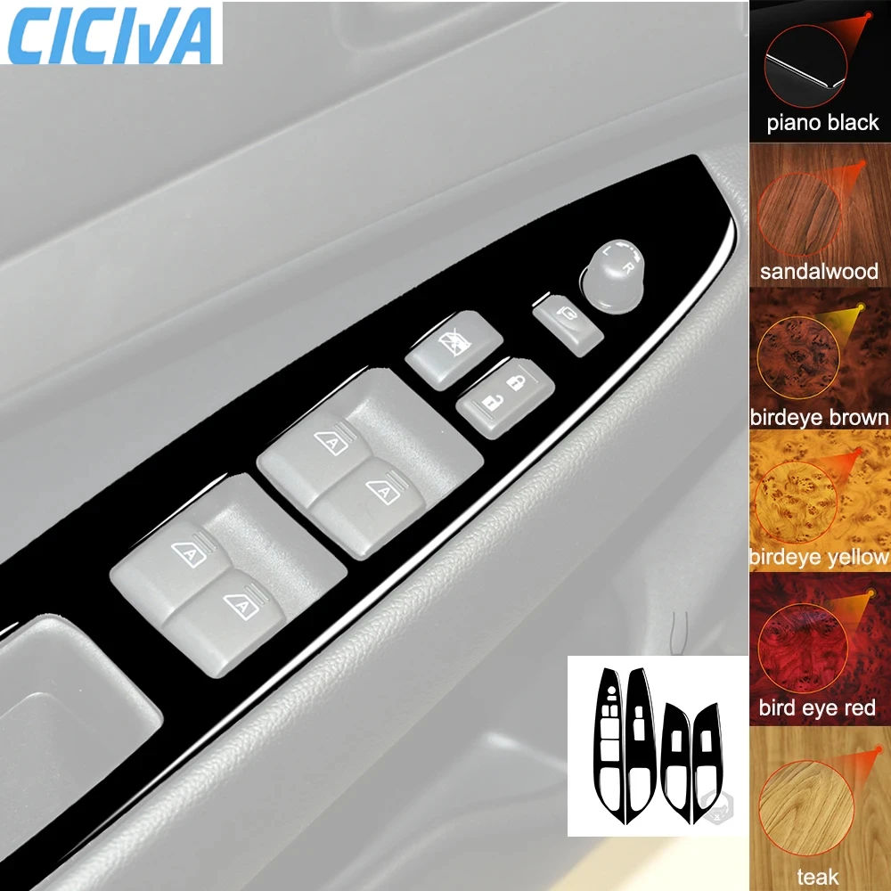 

For Infiniti G35 2007 2008 G37 2008-2013 G25 2011 2012 Window Lift Panel Cover Piano Black Stickers Interior Car Accessories