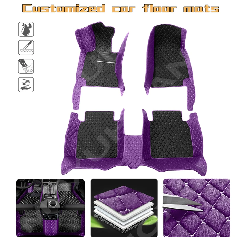 

5D Custom Diamond Car Leather Floor Mats For Lsuzu All Models JMC D-MAX Mu-X Car Accessories Waterproof Carpet Cover Car-Styling