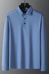 8XL 7XL 6XL 2024 New Autumn High End Business Polo Shirt Men Classic Brand Mens Tshirt Top Quality Loose polos masculina