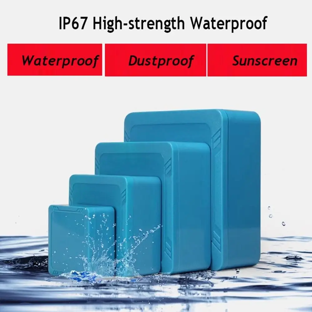 IP67 Waterproof Enclosure Junction Housing Box ABS Plastic Blue Color Instrument Box Electrical Project Box Outdoor Indoor