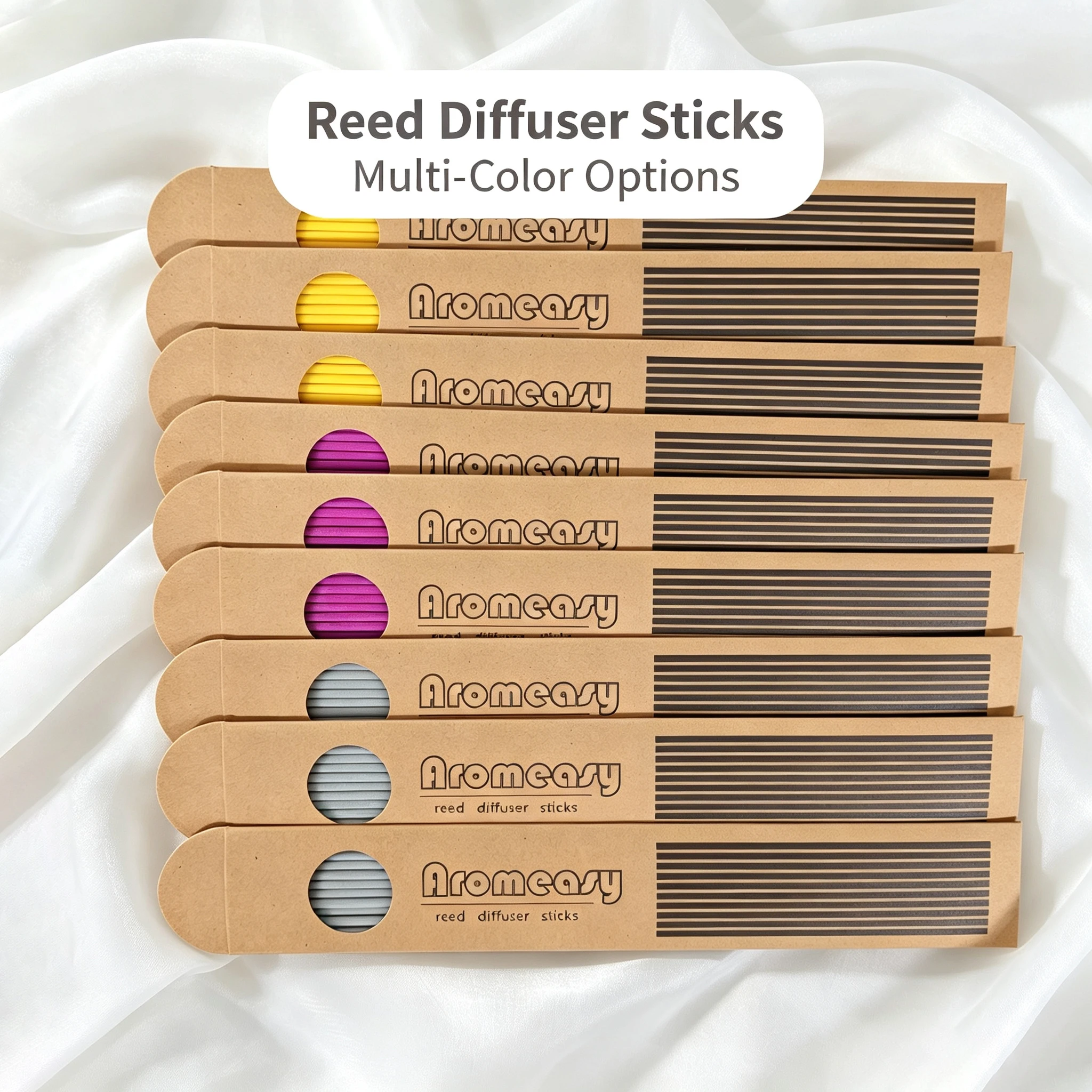Homeasy Colorful Fiber Reed Diffuser Sticks Flameless Aroma Oil Volatile Rods Home Fragrance Decor Replacement Diffuser Sticks