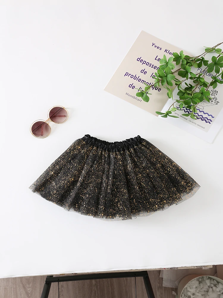 2024 Baby Girl Glitter Tutu Skirt Princess Party Tulle Glitter Skirt