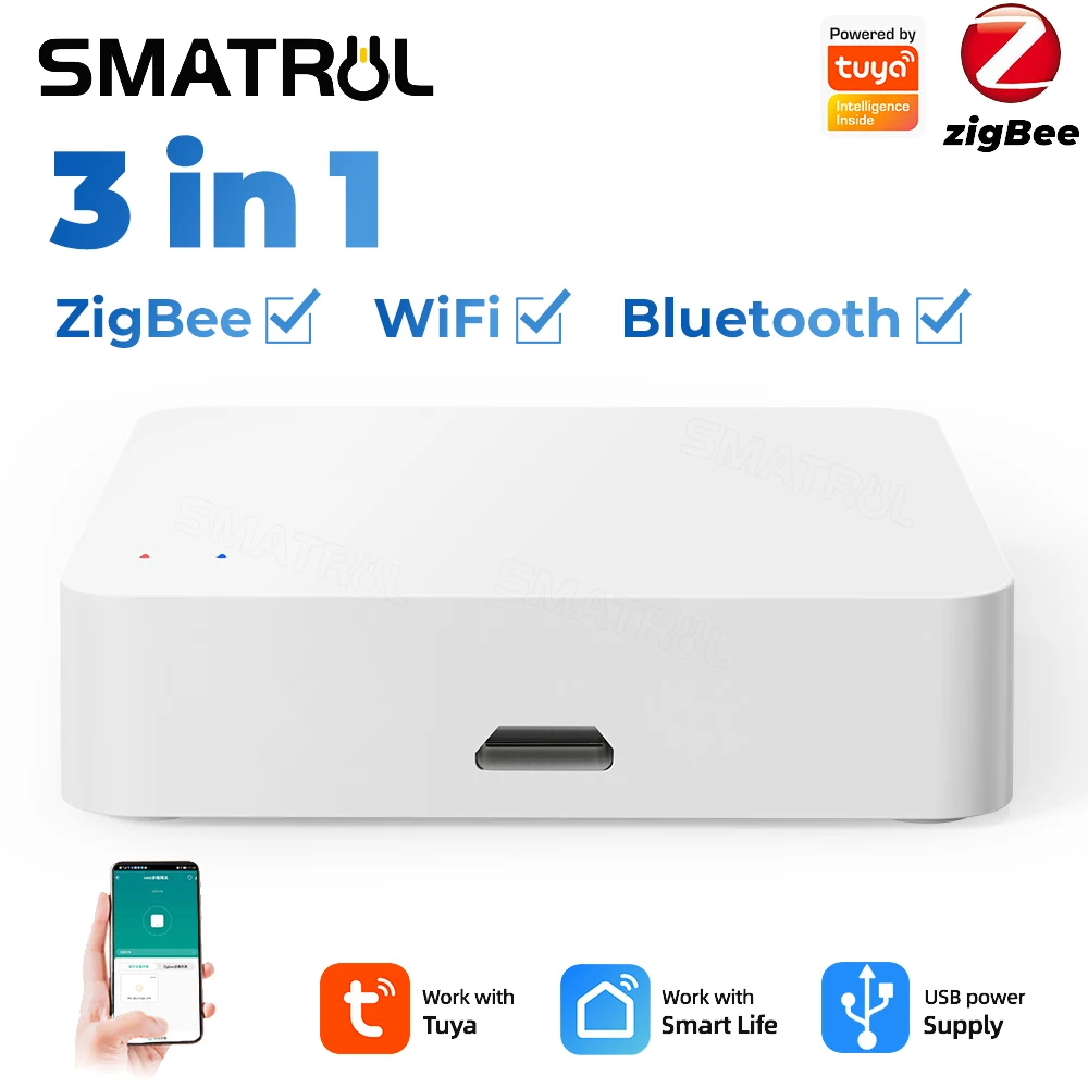 

Tuya Multi-mode Gateway ZigBee Bluetooth Mesh Wireless Bridge Hub Smart Home App Control For Smart Life Alexa Google Home