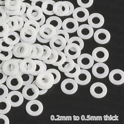 Custom PTFE Washers,100 Pcs,ID 1mm - 4.3mm,Chemical Heat Resistant Spacers,Low Friction Shim,Non-stick Sealing Gaskets for Valve