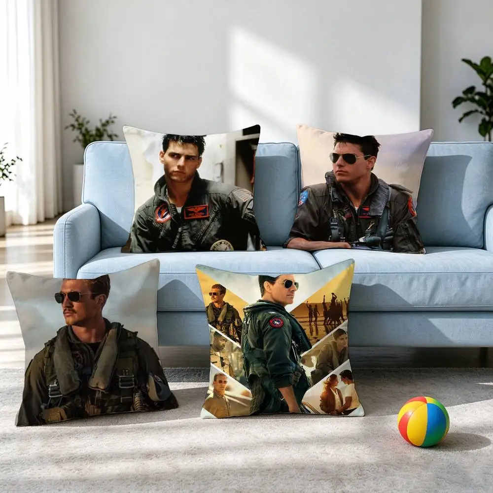 Top Gun Maverick-K Tom Cruise  Pillow Case Square Double-Sided Sofa Cushion Cover Bedroom Bedside Pillow Gift