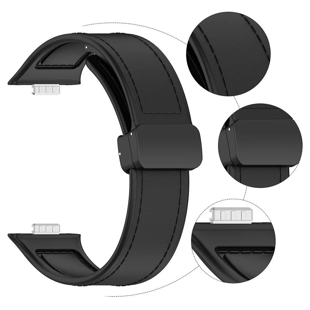 Lederarmband für Huawei Watch Fit 4 Pro 3, Smartwatch-Zubehör, Sport, magnetisches Silikon, Correa Huawei Watch Fit 4-Band
