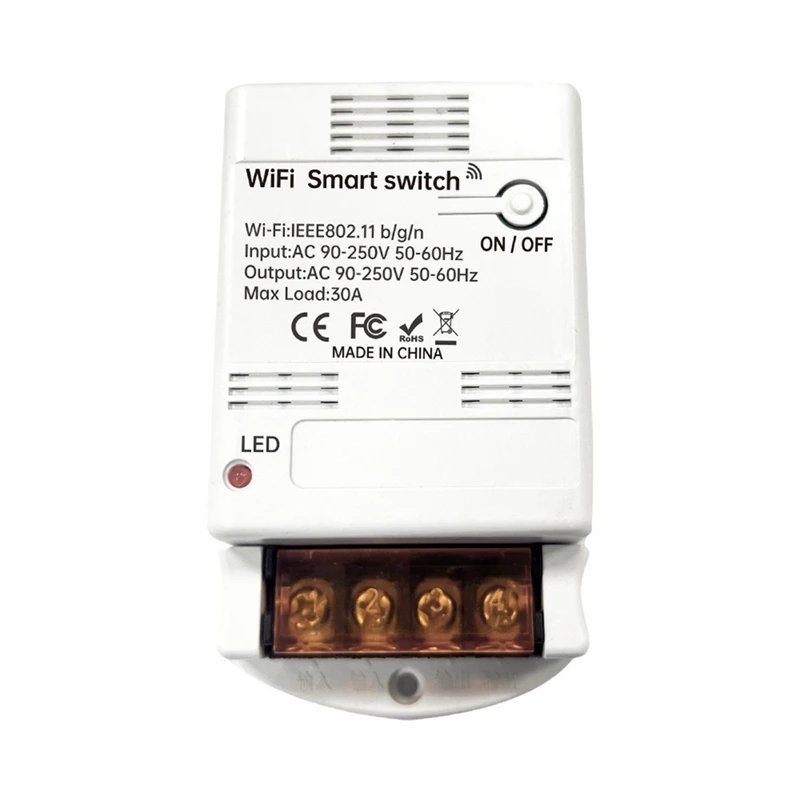 WiFi Smart Switch 30A Relay Module Smart Switch Controllers Home Automation On-Off Timing Speech