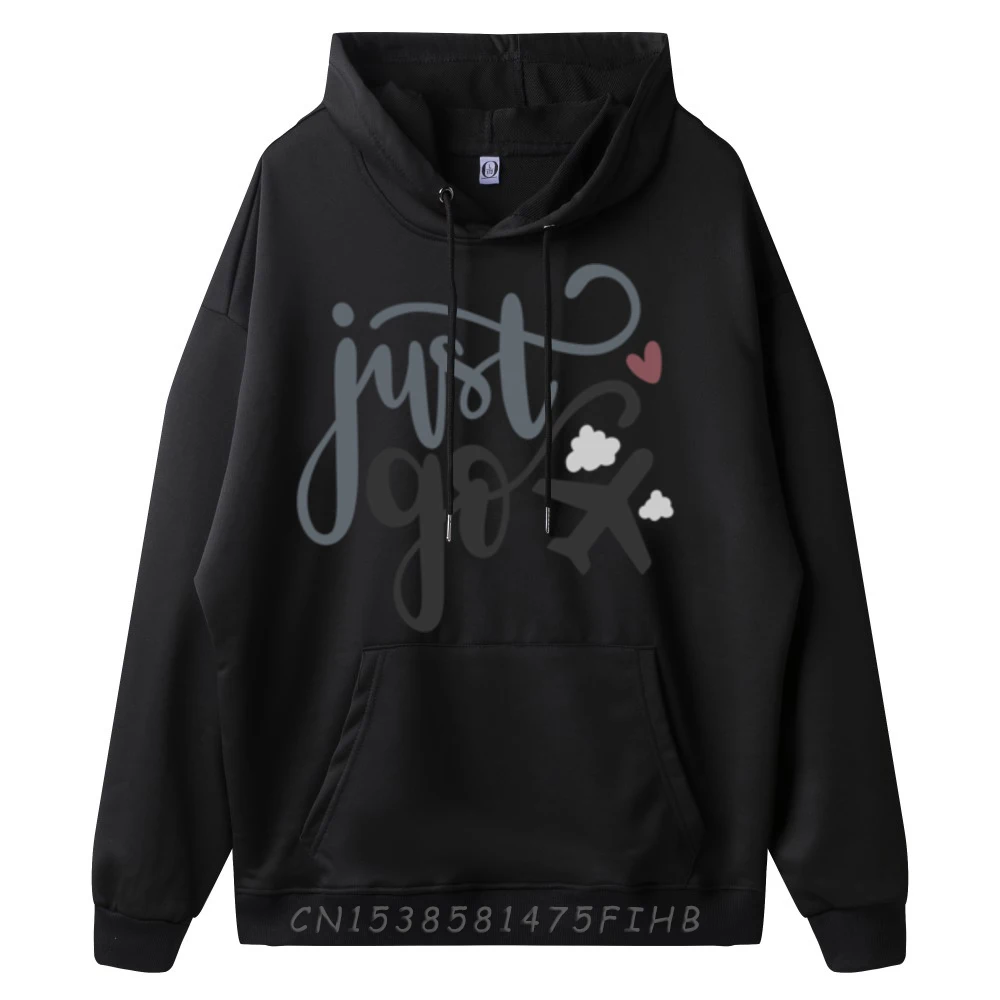 Just Go Green And White Graphic Hoodies Man Mens Gifts Family New Pullover Hoodies