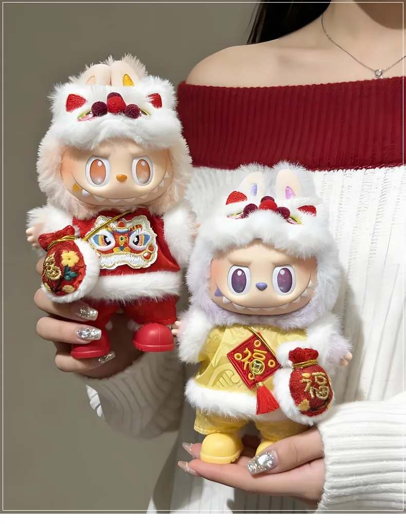 새해 아기 옷 라부부 인사복 크리스마스 트리 셀프 모킹 베어 라부부 1세대, 2세대, 3세대 20cm