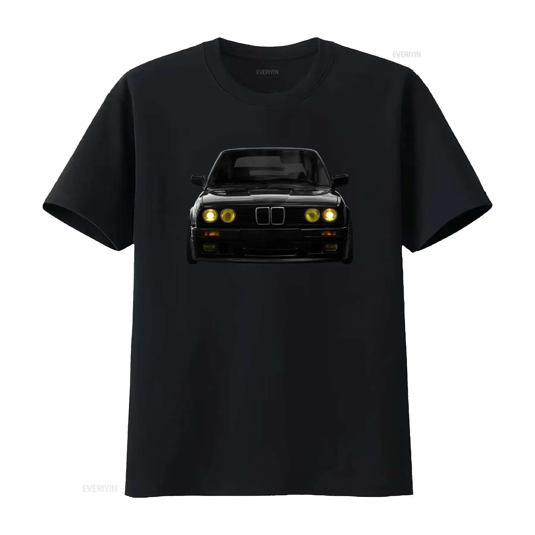 Beemer E30 Yellow Headlights 100 Cotton T Shirt Perfect Holiday Christmas Birthday Present for Car Lovers vintage Washed homme