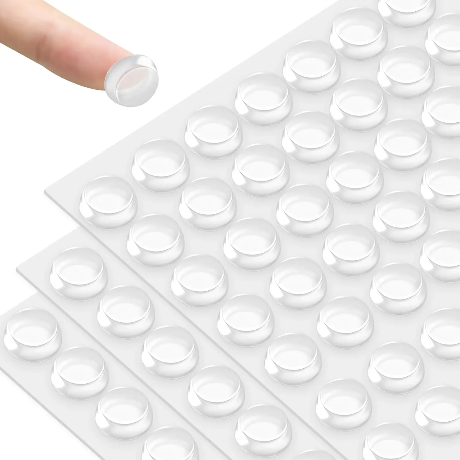 100pcs Silicone Gel Anti-Collision Tape, Self-Adhesive Soundproof &Shock-Absorbing Pads, Anti-Slip Protection for Appliances Use