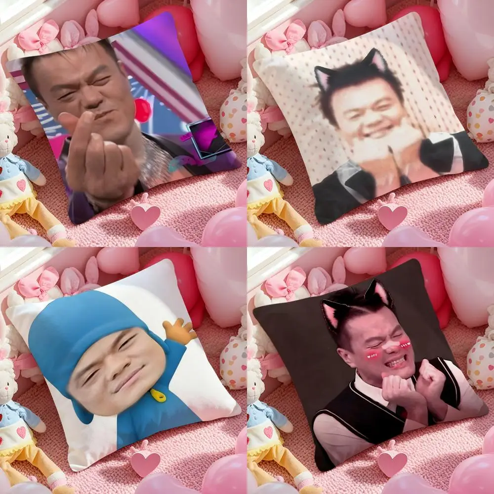 P-Park J-Jin-Y-Young Funny Meme Cushion Cover Pillow Case Plush Fabric Soft Double Sided Print Home Sofa High Quality Cushion
