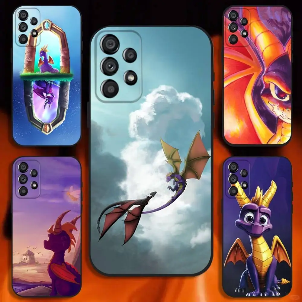 

Game Spyro Series Dragon Phone Case For Samsung Galaxy A20,A21s,A22,A31,A32,A52,A53,A72,73,A80 Soft Black Cover