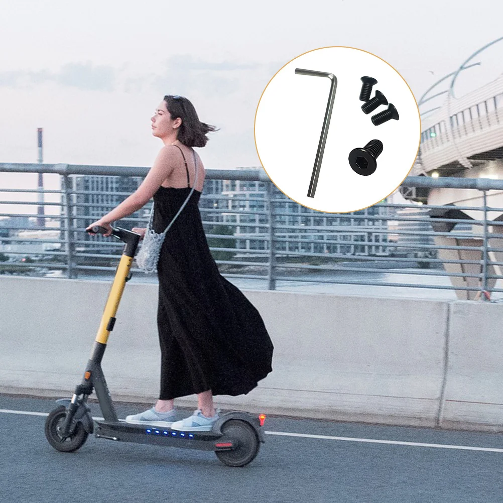 

Stem Screw Set For Electric Scooter Stainless Steel Front Fork Tube Pole Replacement Parts Durable Lightweight Easy Install