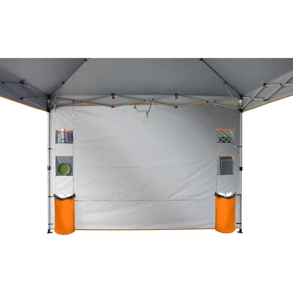 Canopy Tent, 10 x 10 Foot Portable Pop Up Outdoor Shelter with Pocket Sidewall, Push Center Lock, UV Protection