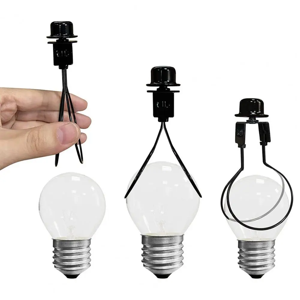 Light Bulb Clips Steel Wire Lamp Shade Clip Adapter Set with Hat Knob Finial Silicone Levelers Heat Resistant for Light