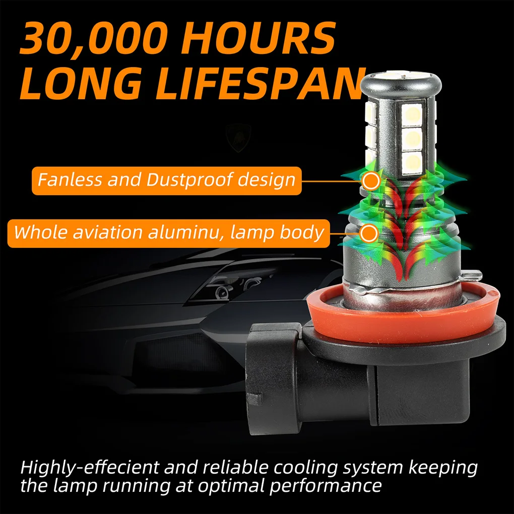 2Pcs H4 H11 LED Bulb Wear-resistant Car light Professional Universal Motorcycle lamp Auto Fog Lamps 9005 12v Light