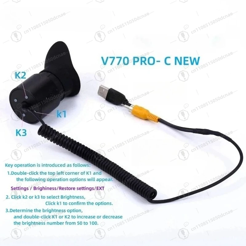 V770 PRO A PRO C Portable Head Mounted Display 38mm Eyepiece for FPV Drone Security Monitor