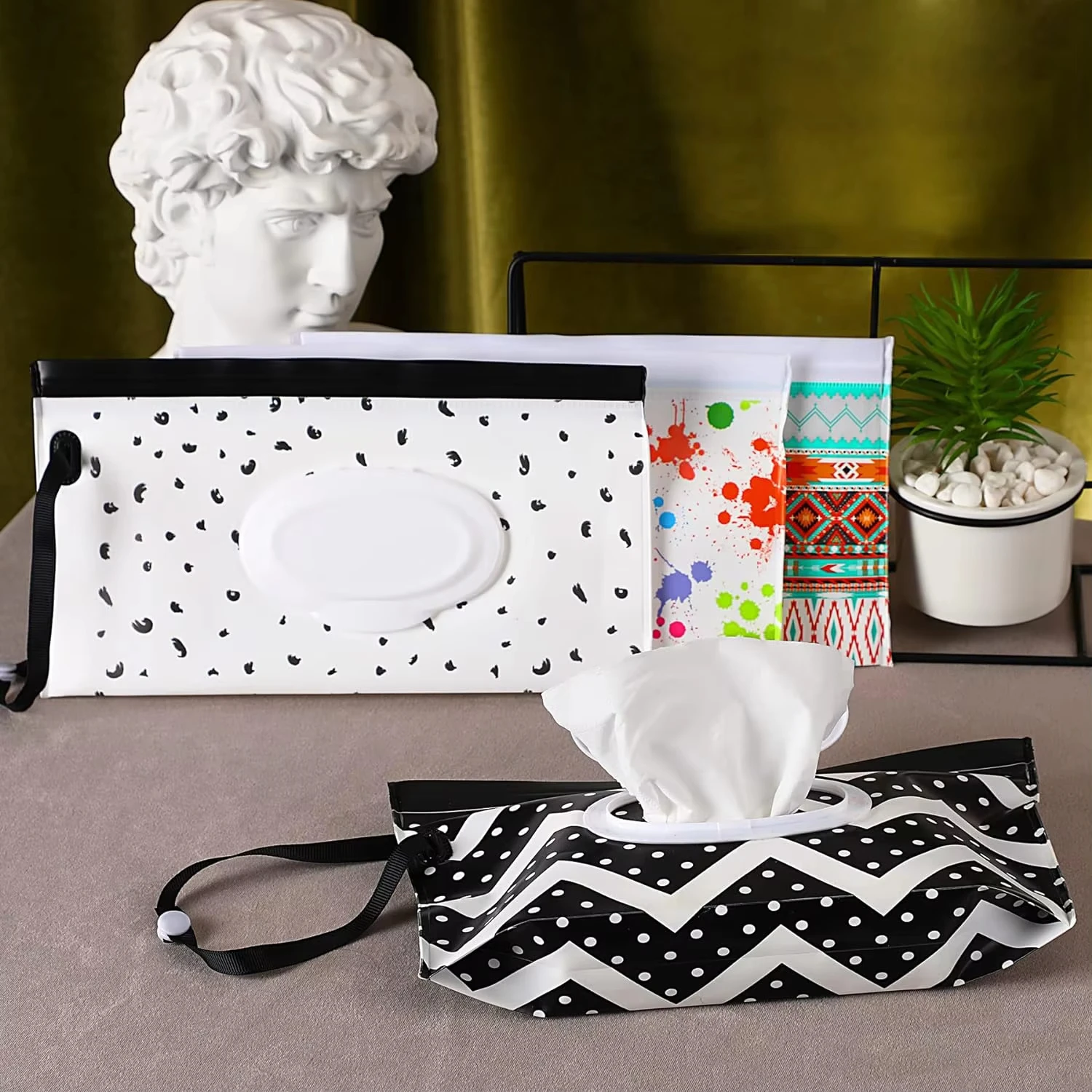 1/2 stücke Baby Wischen Lagerung Tasche Nachfüllbar Für Reise Maske Taschen Tissue Taschen Feuchttücher Outdoor Camp Nützliche Baby kinderwagen Zubehör – Detail 8
